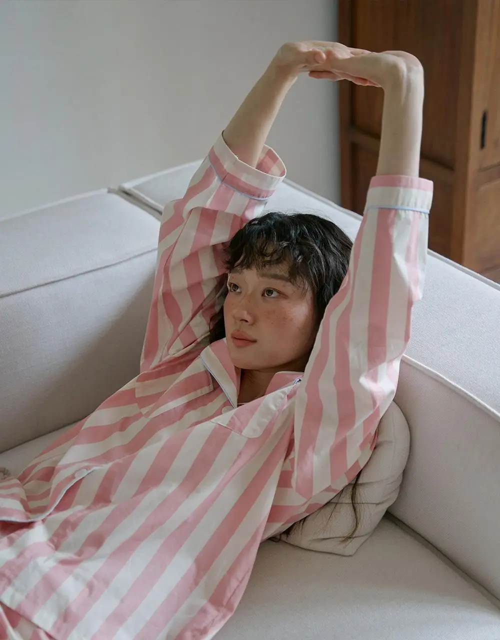 보웰 [BWTZ] 데이오프 고밀도 순면 100% 여성 파자마세트 로지스트라이프 상세페이지 14